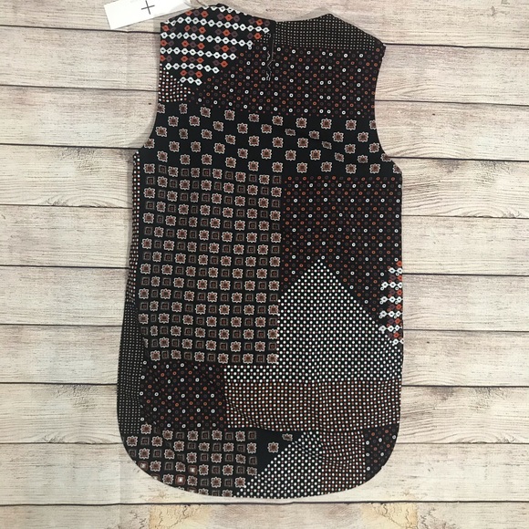 Thakoon Addition Lace Inset multi print tank - Picture 7 of 7